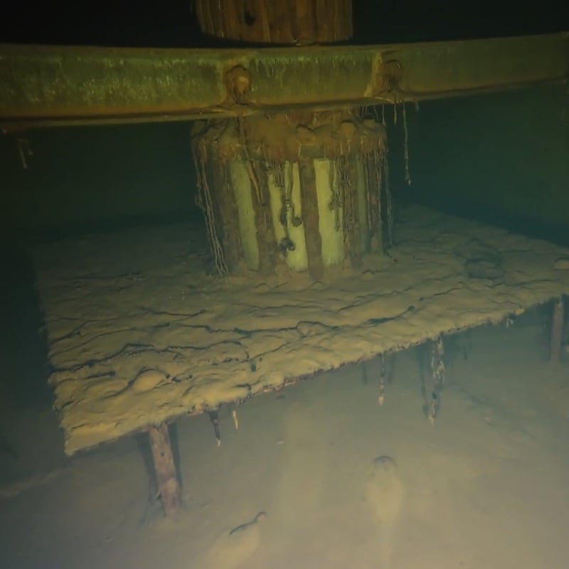 Sedimentablagerungen in einem Sprinklertank